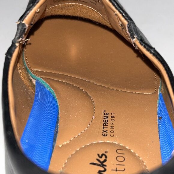 Clarks Shoes Men's 10M Whiddon Step Black Leather Extreme Comfort Loafer Dress - Picture 12 of 13